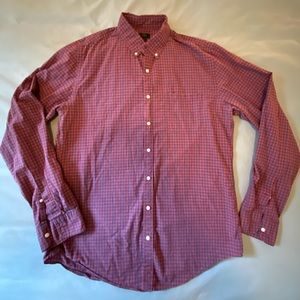 Jcrew men’s cotton button down plaid shirt large TALL